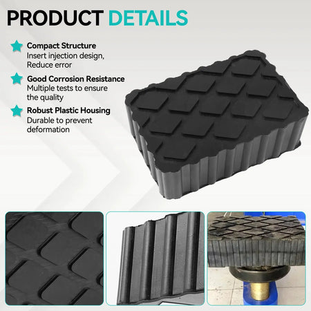 2Pcs Rubber Jack Pad Shock-Absorbing Support For Car Jacks Lifting Equipment Elastic Blocks Accessories by InterCyprus Trading Ltd