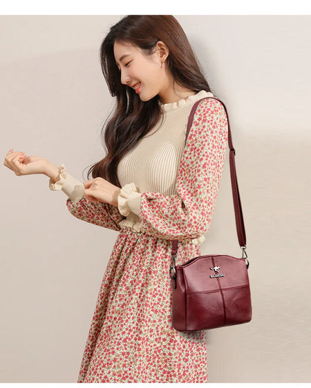 Elegant Embroidered PU Leather Tote Bag for Women