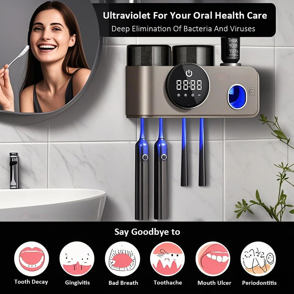 UV Toothbrush Sterilizer Holder &ndash; UV Sterilization and Drying