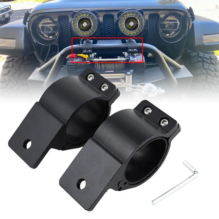 Universal Tube Clamp Approx 1.7"/1.9" Bull Bar Mounts Bracket Kit for LED Work Lights Bracket Off Road Vehicle SUV ATV Boat by InterCyprus Trading Ltd