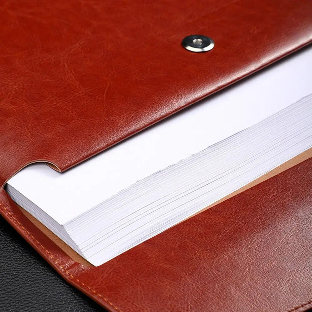 A4 A6 Leather Document Bag - Stylish &amp; Durable Office Briefcase