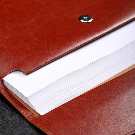 A4 A6 Leather Document Bag - Stylish &amp; Durable Office Briefcase