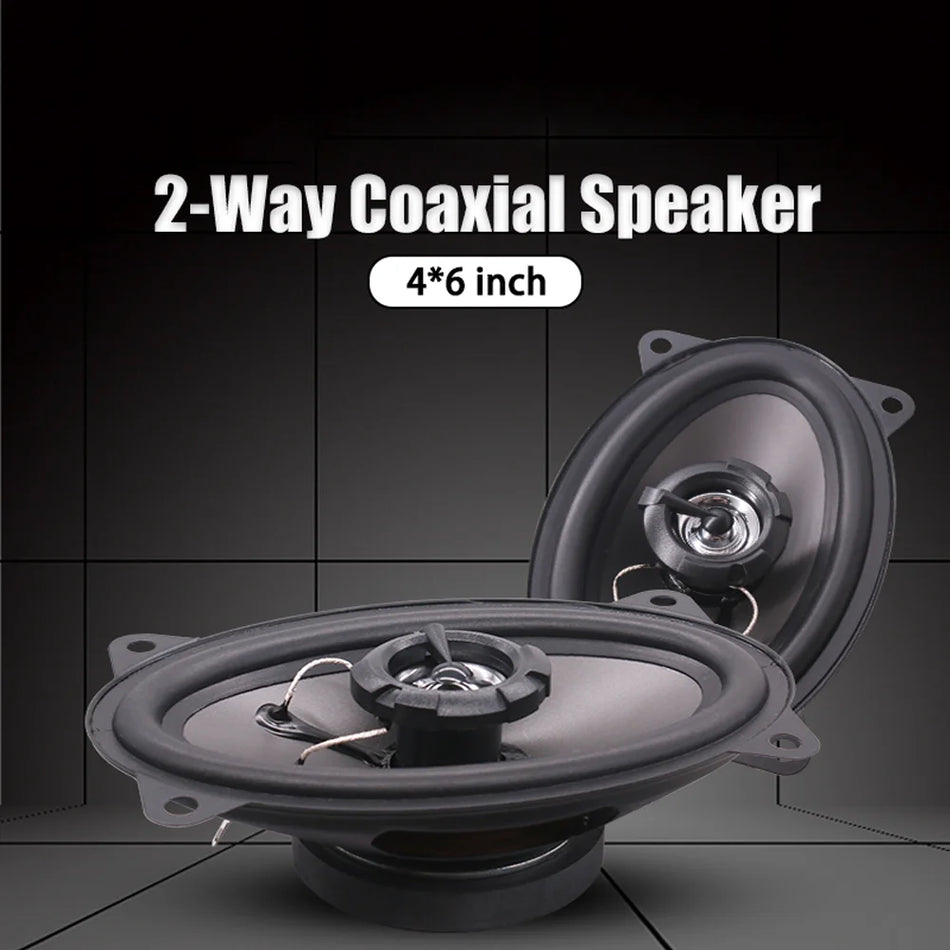 Universal Car Coaxial 4x6 Inch High Power Speakers Full Range Audio