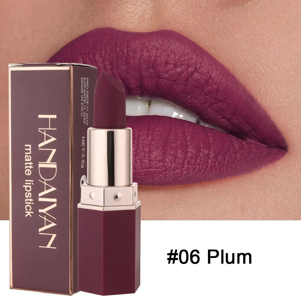 Matte 6-Colour Lipstick Set - Long-lasting, Waterproof 06 / Full Size