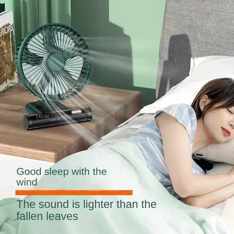 USB Desk Fan With 4 Speeds Quiet Operation 3600mAh Battery