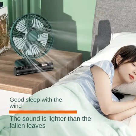USB Desk Fan With 4 Speeds Quiet Operation 3600mAh Battery