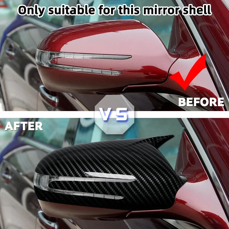 Mercedes CLS oglekļa šķiedras spoguļa vāciņu uzlikas 2009-2011