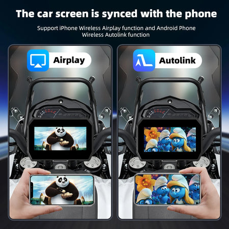 EVKEY Carplay Display Screen &ndash; Portable 5 Inch Motorcycle GPS Navigation