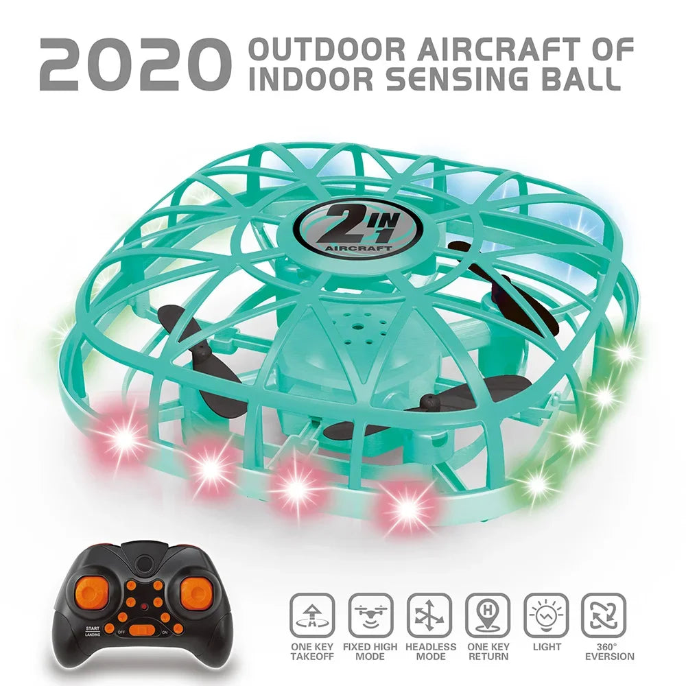 Mini Drone UFO &ndash; Hand Sensing Induction Technology Green