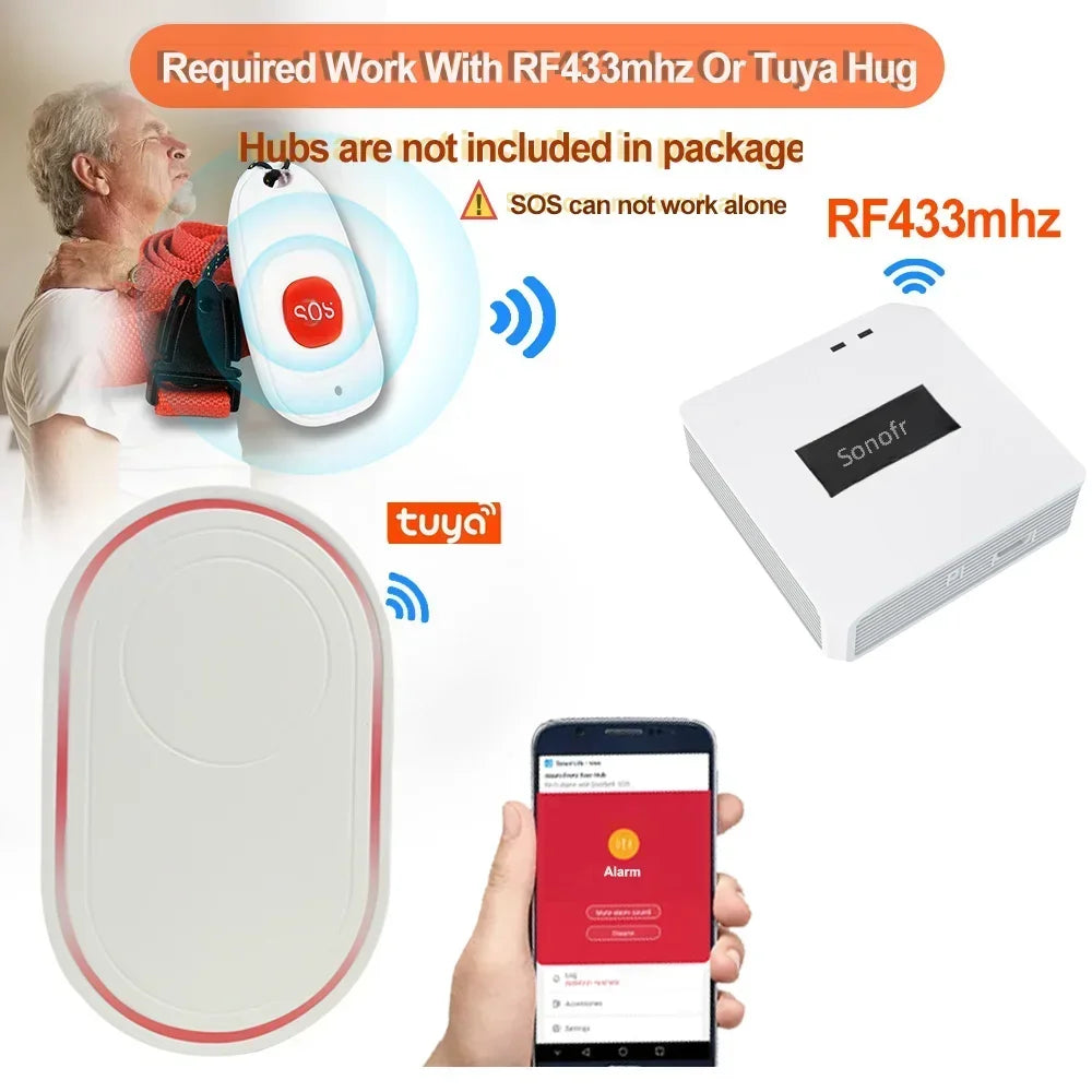 TP-324RF-3 SOS Panic Button &ndash; GSM Wifi RF 433MHz Alert