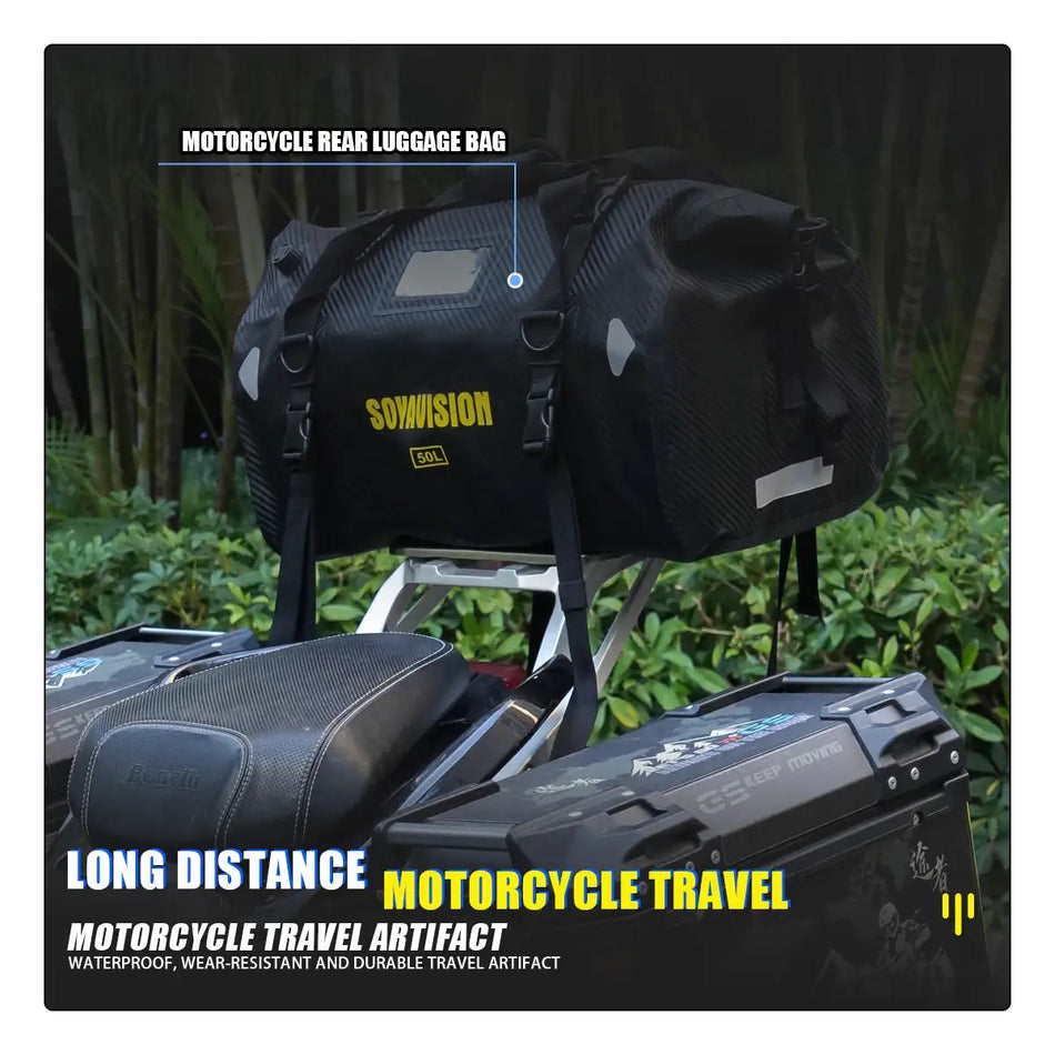 Motorcycle Carrier Tail Bag Back Seat BagTrunk Bags For Harley Honda Cycling Bag Outdoor Boating Fishing Bag 20L 50L 66L70L 100L by InterCyprus Trading Ltd