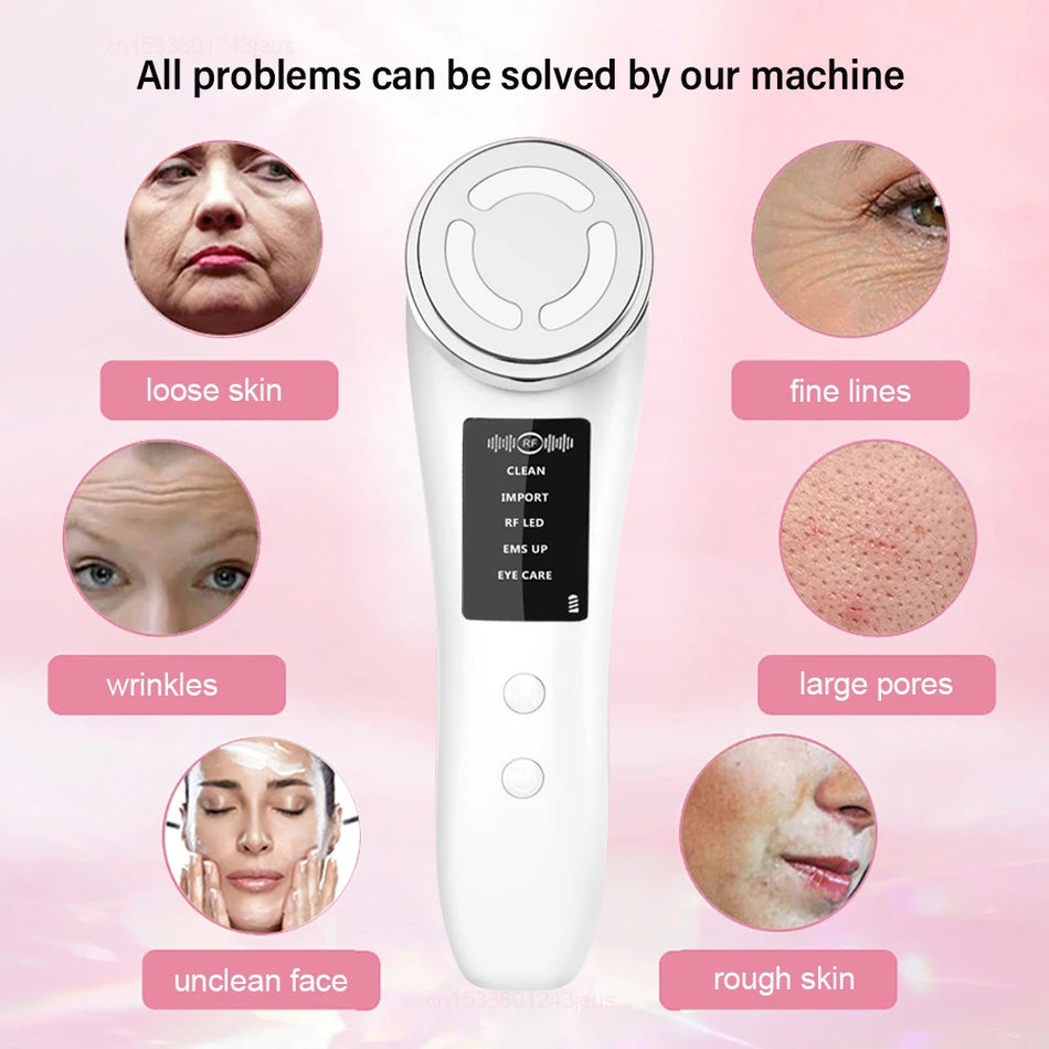 EMS Facial Massager With Microcurrent Skin Tightening For Anti-Aging