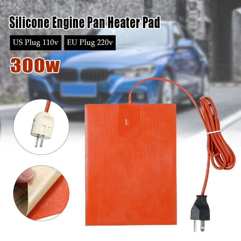 Tapis chauffant pour huile moteur en silicone 300W, 110V/220V, 150x200mm