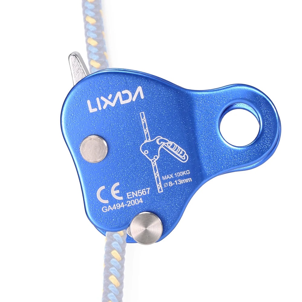 Lixada Climbing Ascender &ndash; 8-13mm Rope Compatible Pro Blue