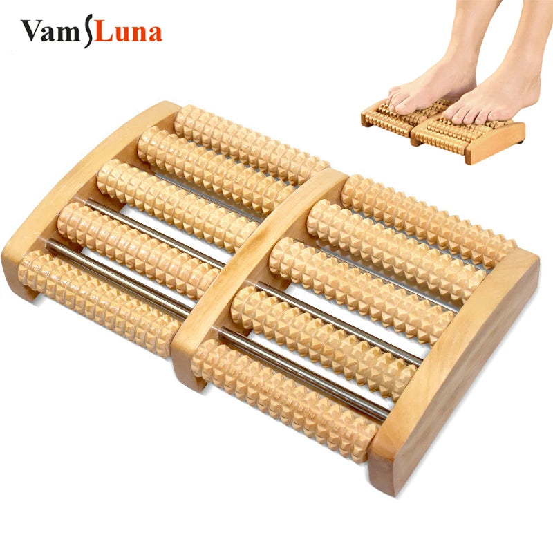 Wooden Foot Massage Roller &ndash; Eases Plantar Fasciitis Pain
