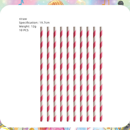 Taylor Swift Birthday Party Decoration Set - Disposable Tableware &amp; Supplies Straw-10pcs