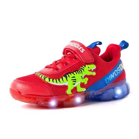 EXDINO T-Rex LED Light Up Sneakers for Boys (2-9Y)