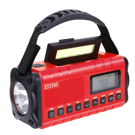 12000mAh Portable Emergency Radio with Built-In Speaker &amp; Flashlight XSY340 10000mAh