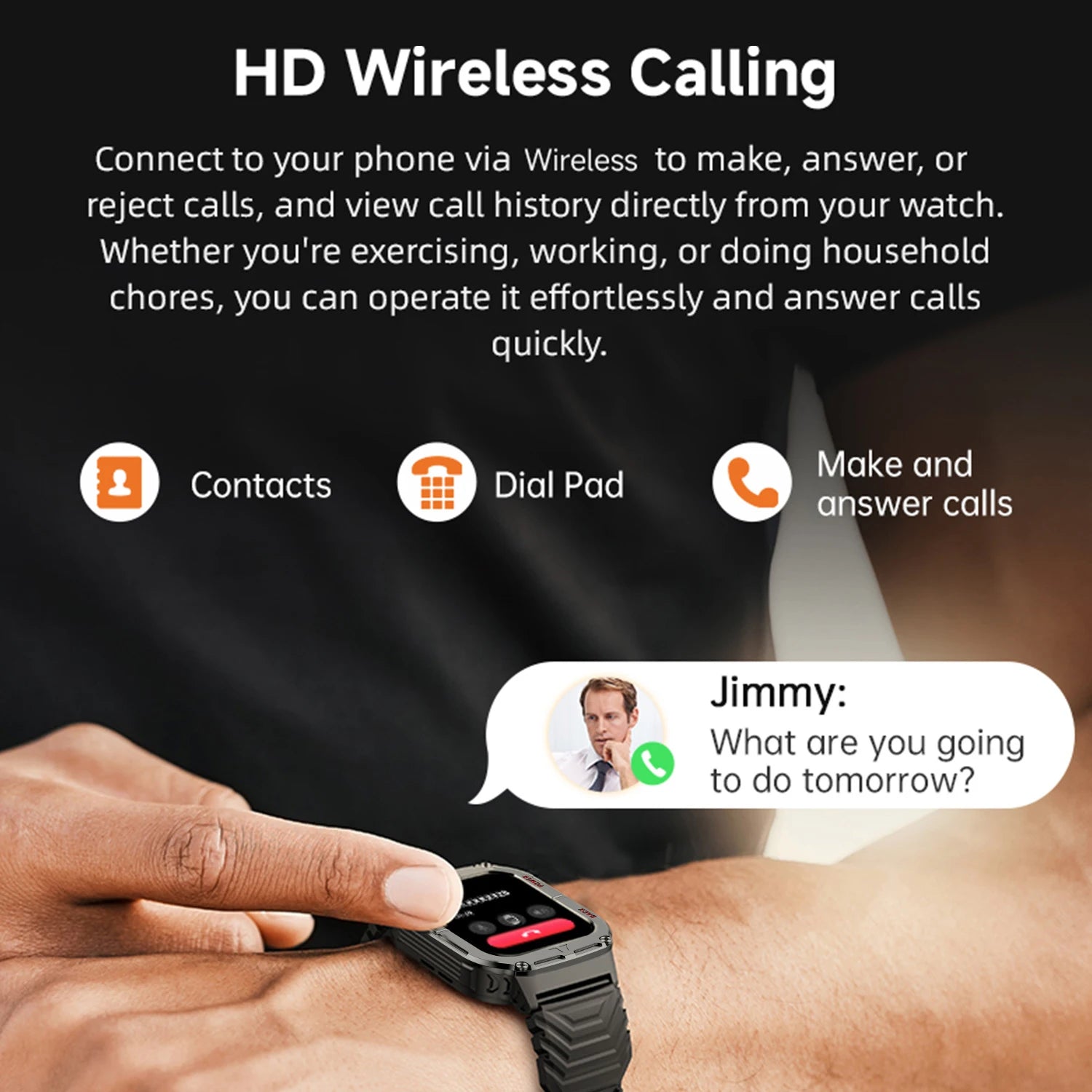 Fashion Smart Watch 1.85In &ndash; Sleep Health Tracker BT Call