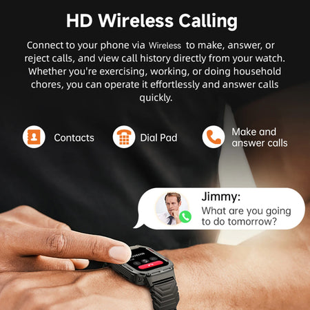 Fashion Smart Watch 1.85In &ndash; Sleep Health Tracker BT Call