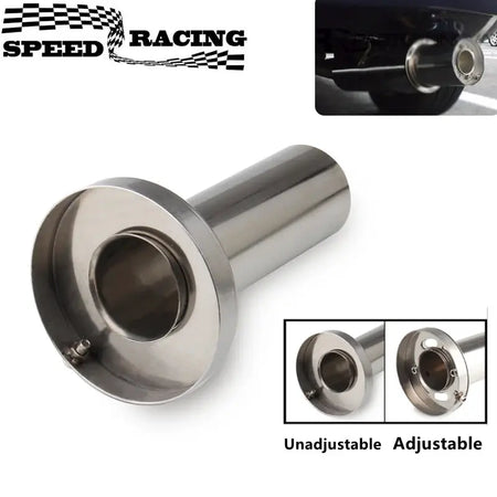 Universal 3.5' /4'' / 4.5'' Round Steel Removable Stainless Steel Car Exhaust Muffler by InterCyprus Trading Ltd