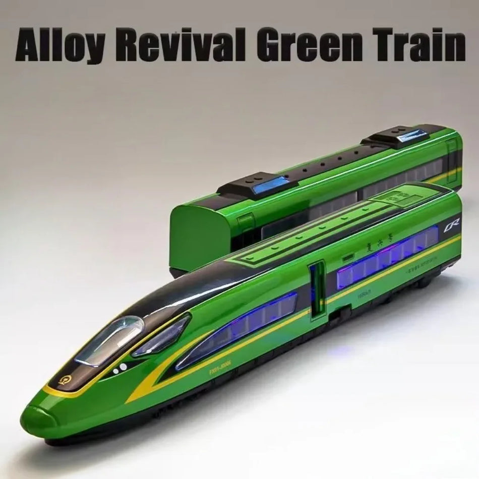 Model de tren din metal pentru FUXING 1:87, cu sunet și lumină