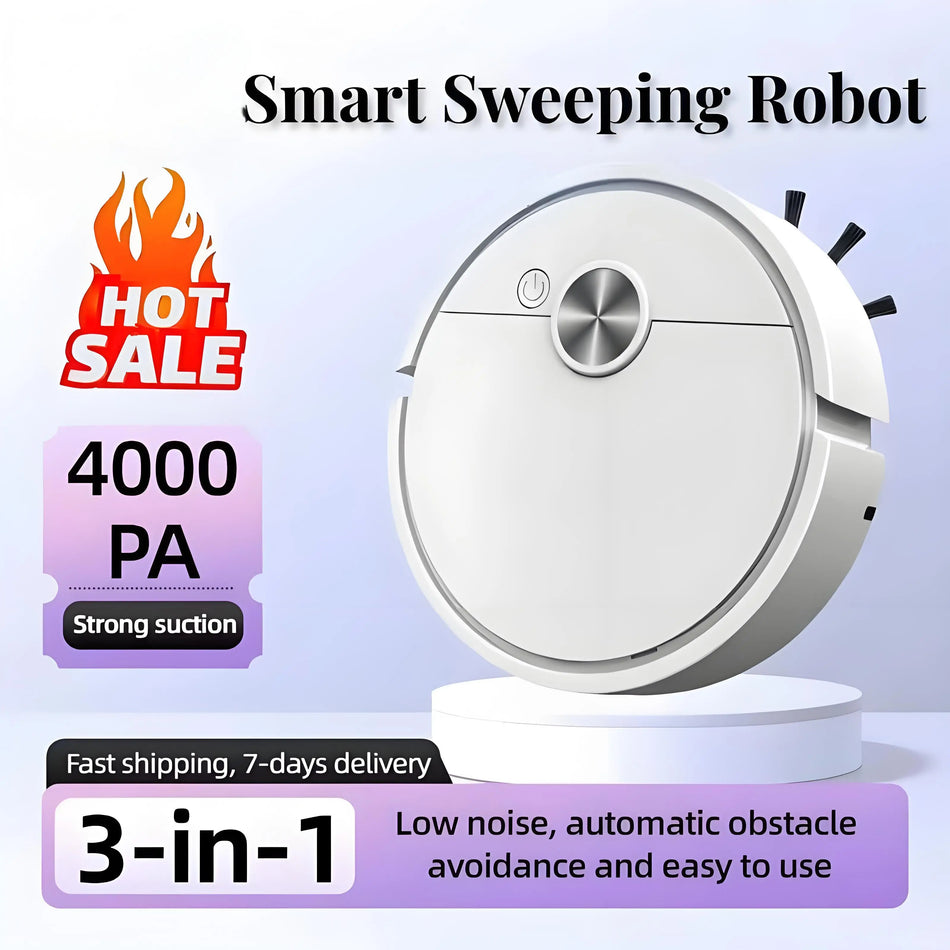 New 4000Pa 3 in 1 Smart Robot Vacuum &ndash; Strong Suction