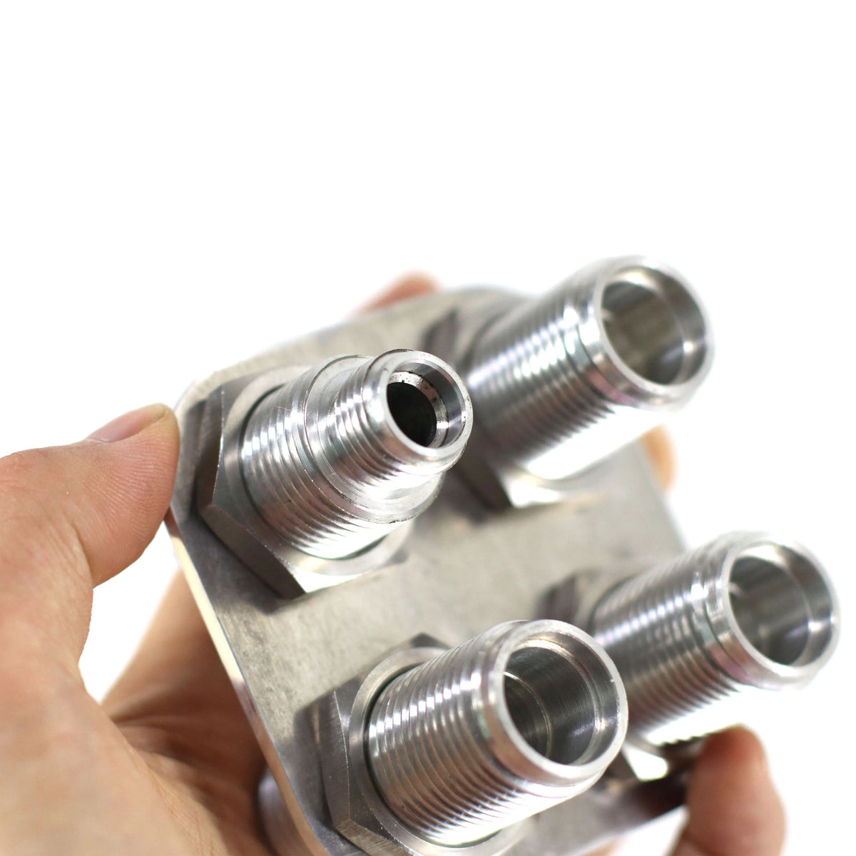 SherryBerg Aluminum 4 Port AC Air Conditioning Heater Hose Firewall Bulkhead Fitting Square by InterCyprus Trading Ltd