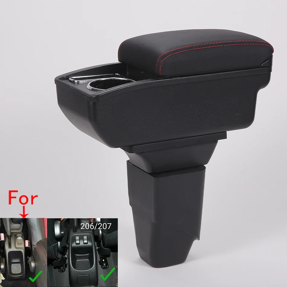 Centrale armsteunbox met ABS kunststof voor Peugeot 206 207 CC