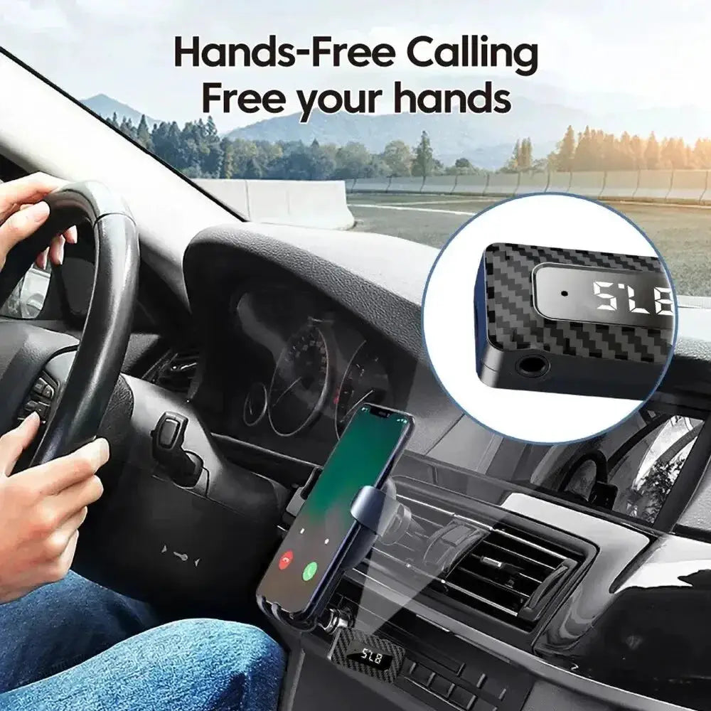 Car Bluetooth 5.3 FM Transmitter USB Wireless Audio Adapter With MIC Hands-Free Calling Music For Car Audio by InterCyprus Trading Ltd