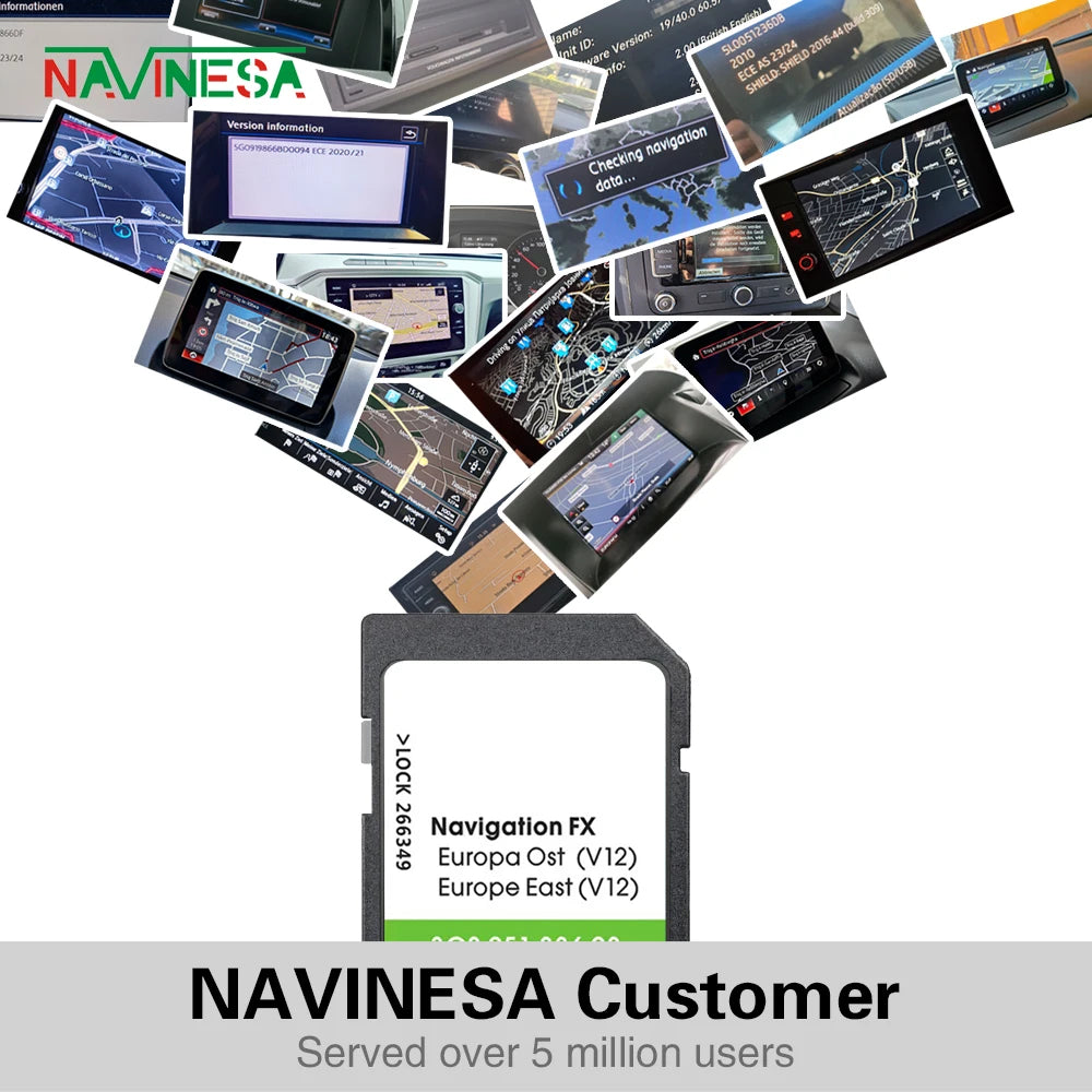 VW RNS 310 East Europe Map Card 8GB &ndash; East Europe Maps