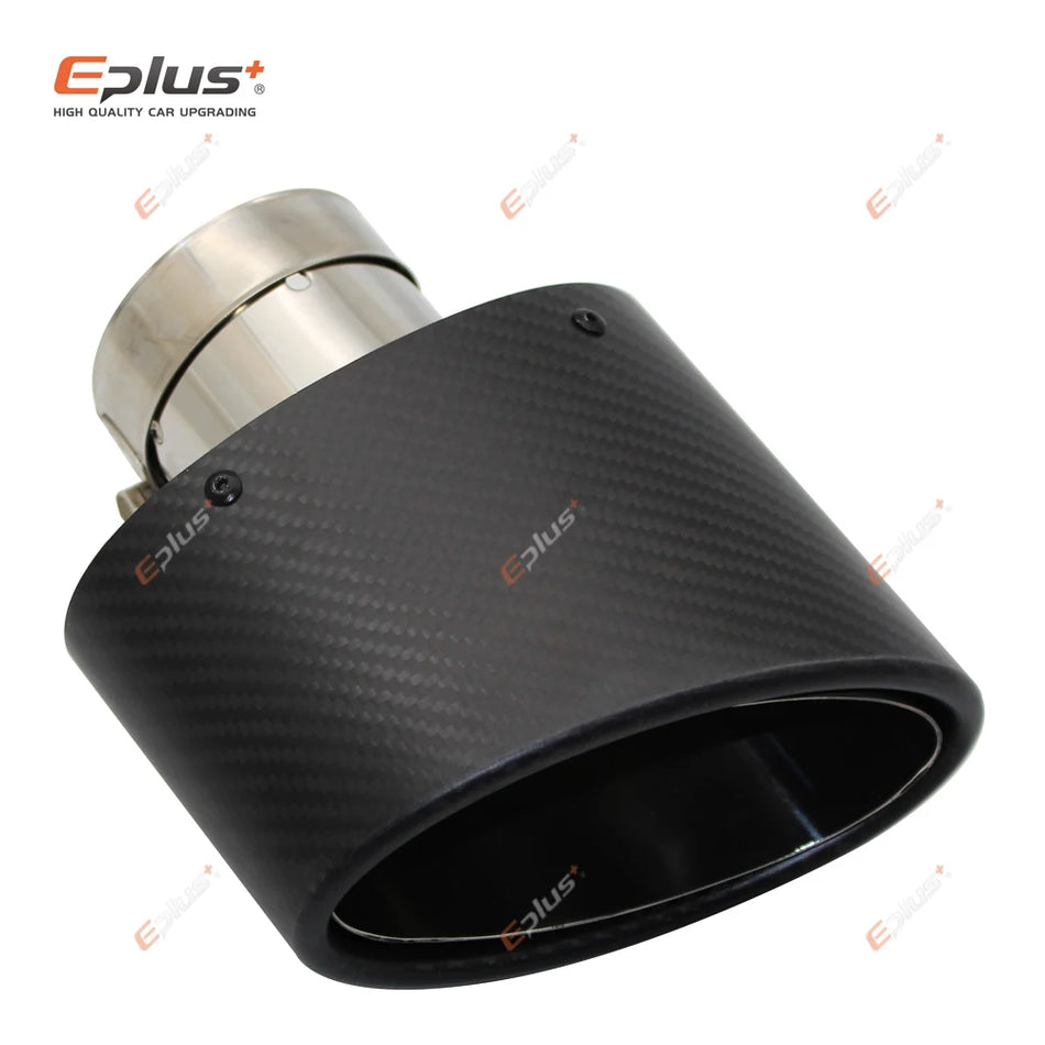 Универсальный матовый наконечник глушителя из углеродного волокна, 150мм овальное сопло выхлопной трубы с наклоном