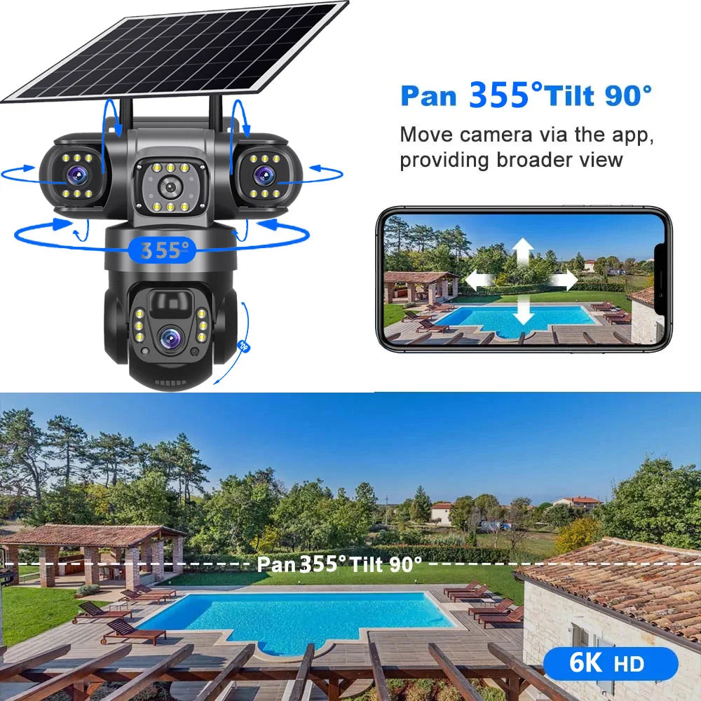 Solar 4G Sim Outdoor Camera - 12MP, 10X Zoom