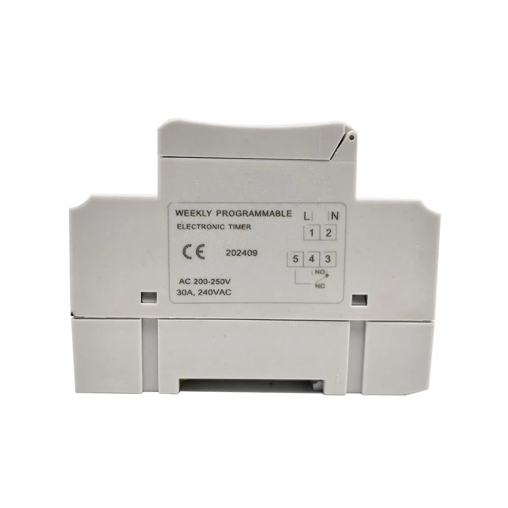 Din Rail Programmable Digital Timer Switch &ndash; Weekly Scheduling Control