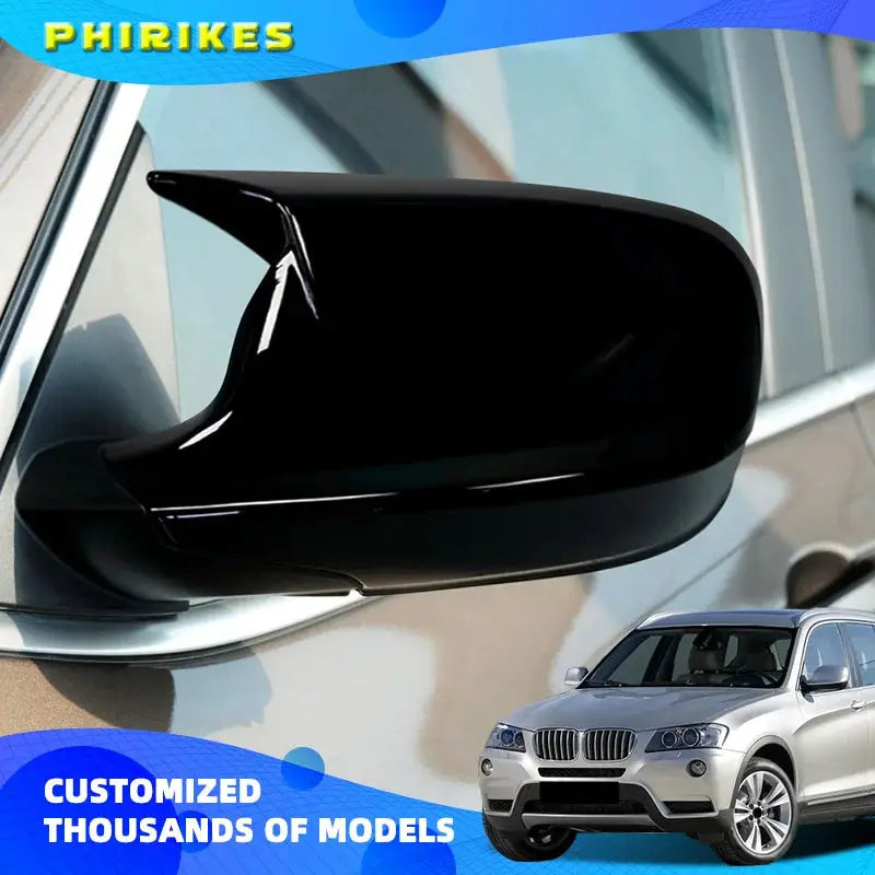 For BMW X1 E84 X3 F25 Pre-LCI 2010 2011 2012 2013 M style black rearview mirror cover X3M Look rearview mirror caps by InterCyprus Trading Ltd