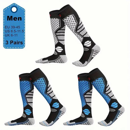Men's Winter Thick Sports Socks &ndash; Ultimate Warmth and Comfort 3 Pairs WBB / One Size
