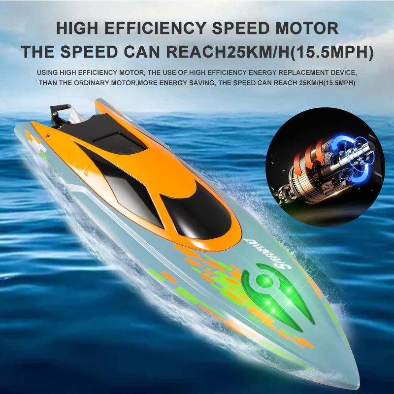 RC Racing Boat 25KMH High Speed 2.4GHz - Capsize Protection