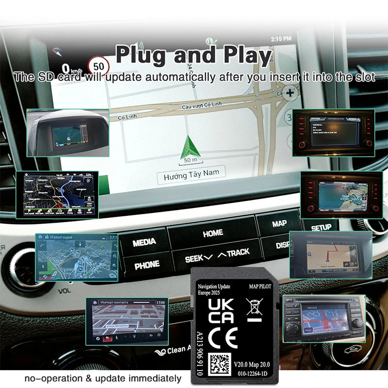 A2139069110 V20 Europe Sat Nav SD Card 32GB &ndash; 2025 Maps