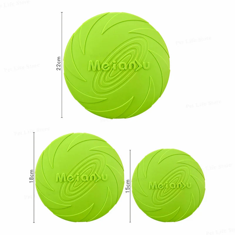 OUZEY Bite Resistant Flying Disc Toy for Dogs - Interactive Training &amp; Outdoor Fun