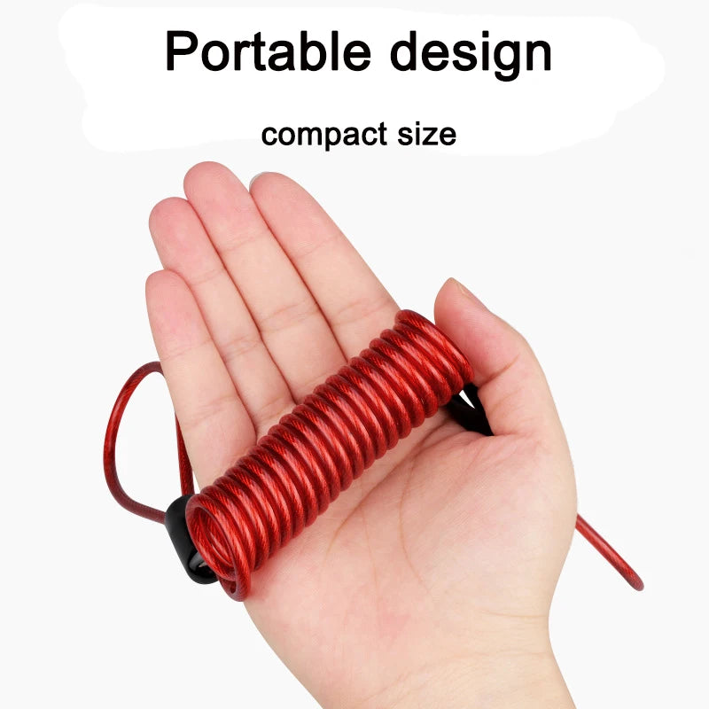 Συναγερμός κλειδώματος δίσκου μοτοσικλέτας ZJ115700 για προστασία από κλοπή 120cm