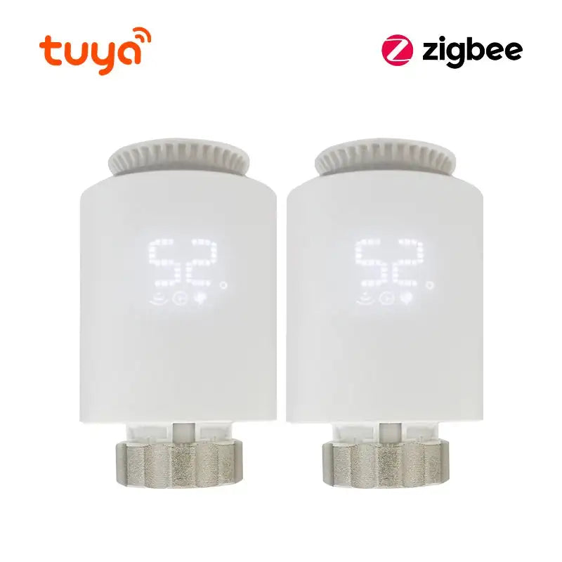 Smartes Heizkörper-Thermostatventil Für Tuya ZigBee – Programmierbar, App-Steuerung, 5–45 °C, Weiß