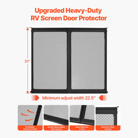 SucceBuy RV Entry Screen Door Protector &ndash; Breathable Mesh