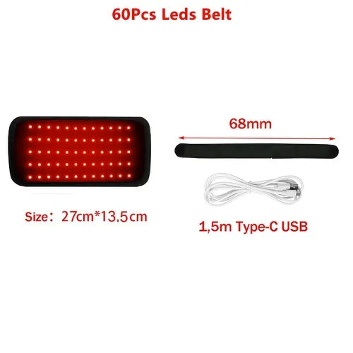 Red Infrared LED Light Pad - Pain Relief and Slimming 60Leds No Box-Black