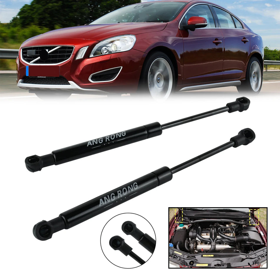 Etuhoodin kaasun tukijalat 400N pari Volvo S60 S80 V70 XC70 II 247mm pidennetty pituus