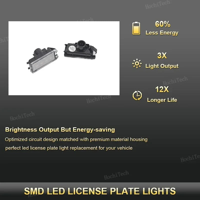Luzes de Placa LED Brancas para Jeep Grand Cherokee Compass Dodge 500