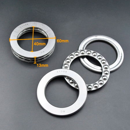 Thrust Ball Bearings 51100-51108 &ndash; High Precision Steel 51108 40x60x13mm / CHINA / 10Pcs