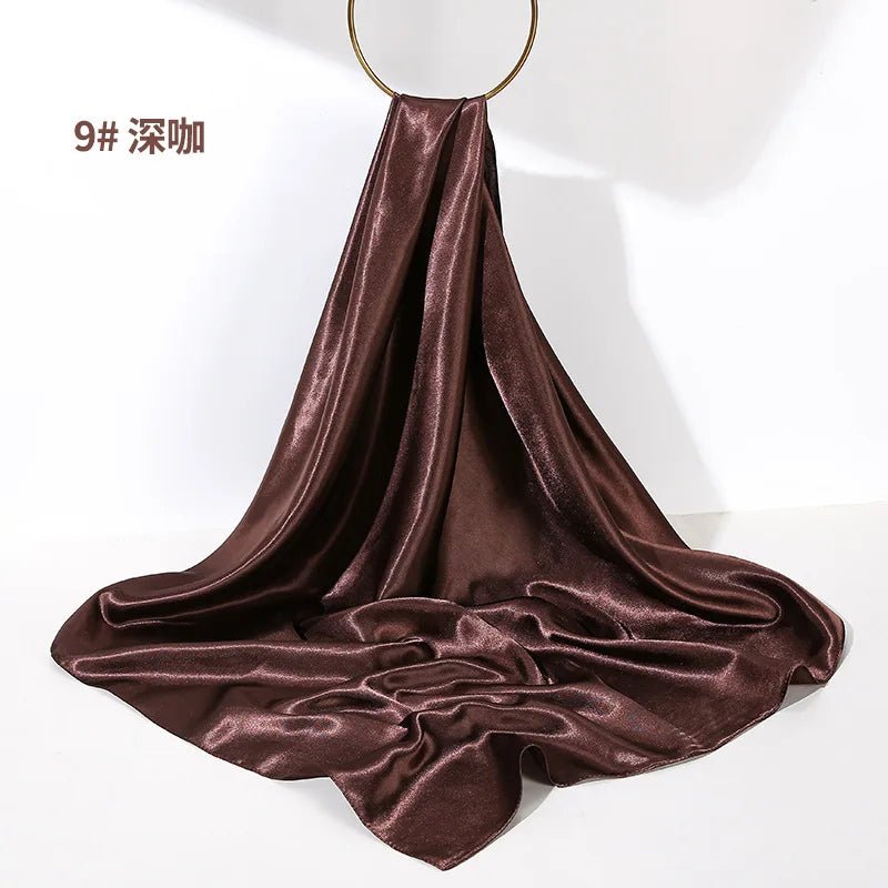 Women Solid Scarf &ndash; Elegant Simulated Silk Design