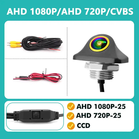 SMARTOUR 4 Signal 1080P High-definition Night Vision AHD Car Reversing Camera General Motors Rear Parking Cam with Button Switch by InterCyprus Trading Ltd