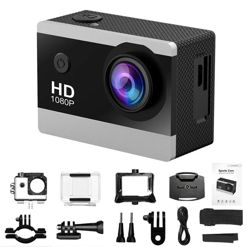 Mini 1080P Sports Camera &ndash; Waterproof and Shockproof Design black / NONE