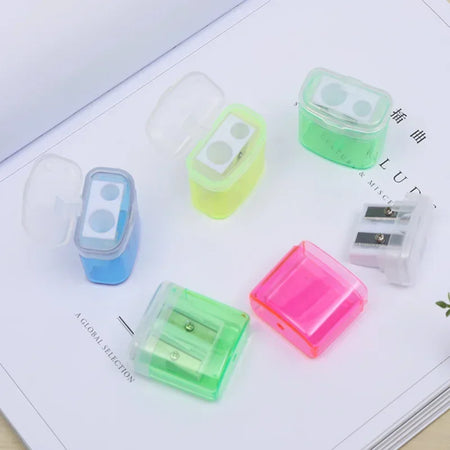 Moonbiffy 4Pcs Pencil Sharpeners Double Hole &ndash; Kid Safe